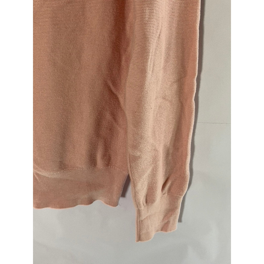 J.CREW Men's Peach Crewneck Cotton Pullover Sweater SZ S