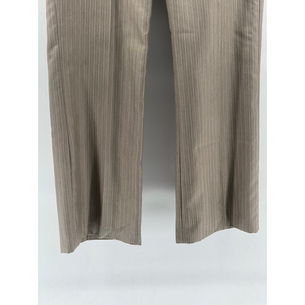 JONES NEW YORK Women’s Gray Pinstripe Straight-Leg Regular Fit Dress Pants SZ 8