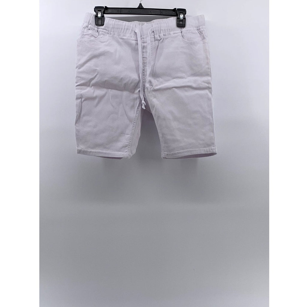 ROMA STUDIO Women's White Regular-Fit Drawstring Pull-On Shorts SZ XL