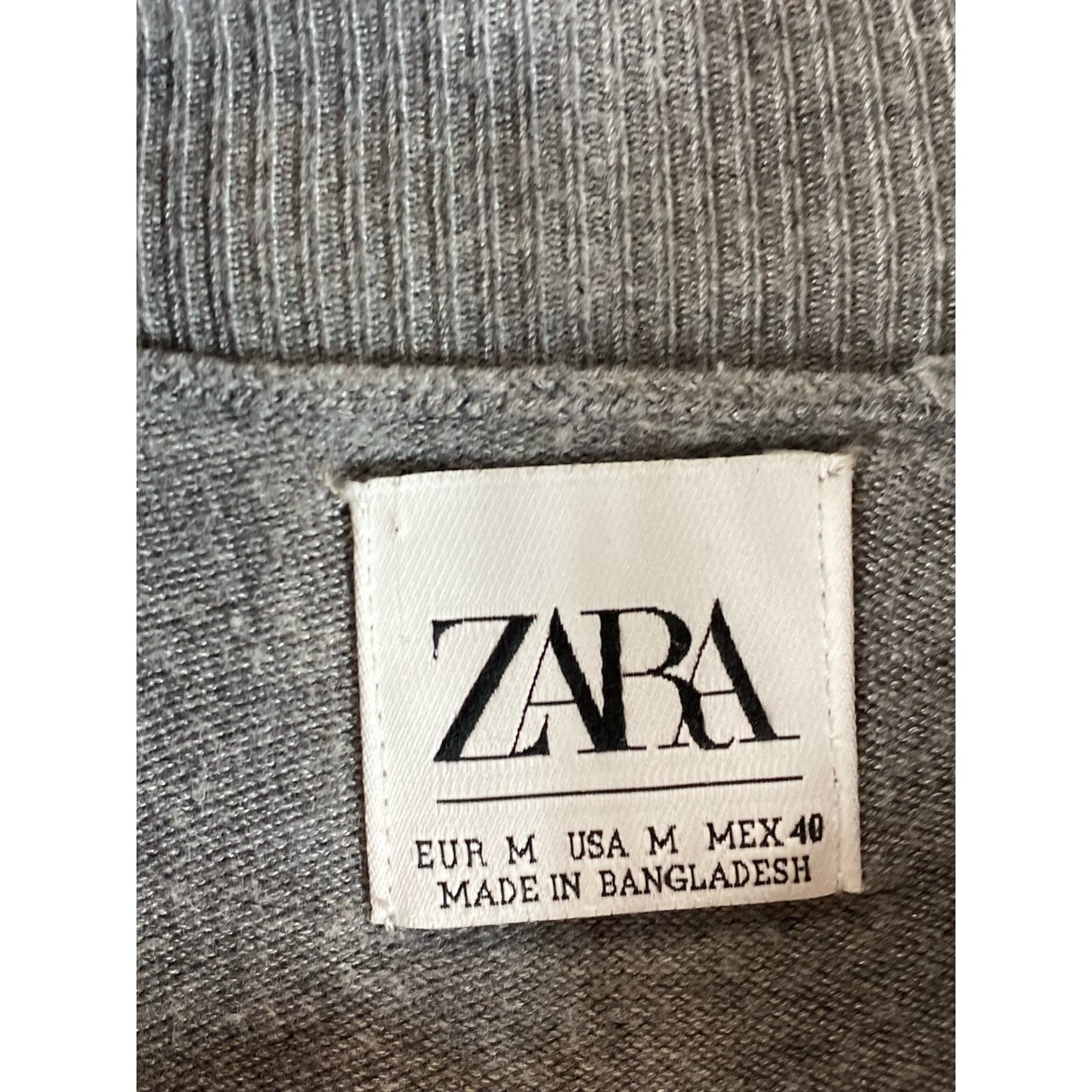 ZARA Men's Light Gray Knit Turtleneck Pullover Sweater SZ M