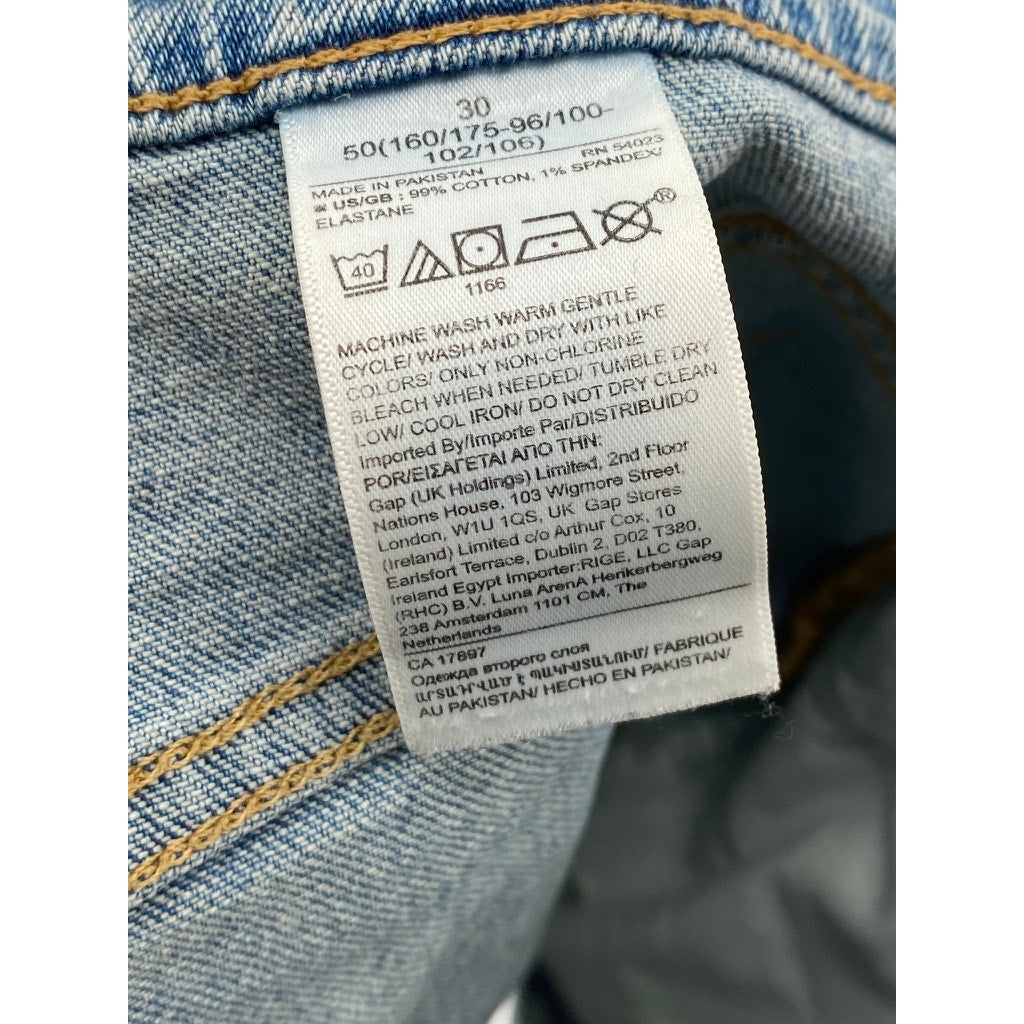 BANANA REPUBLIC Women’s Blue Medium Wash Denim Distressed High-Rise Shorts SZ 30