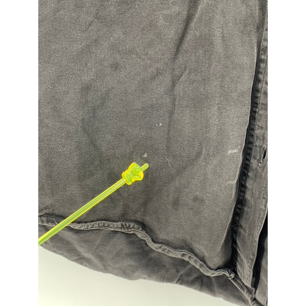 I AM Women's Vintage Black Button-Up Sleeveless Oversized Top SZ M