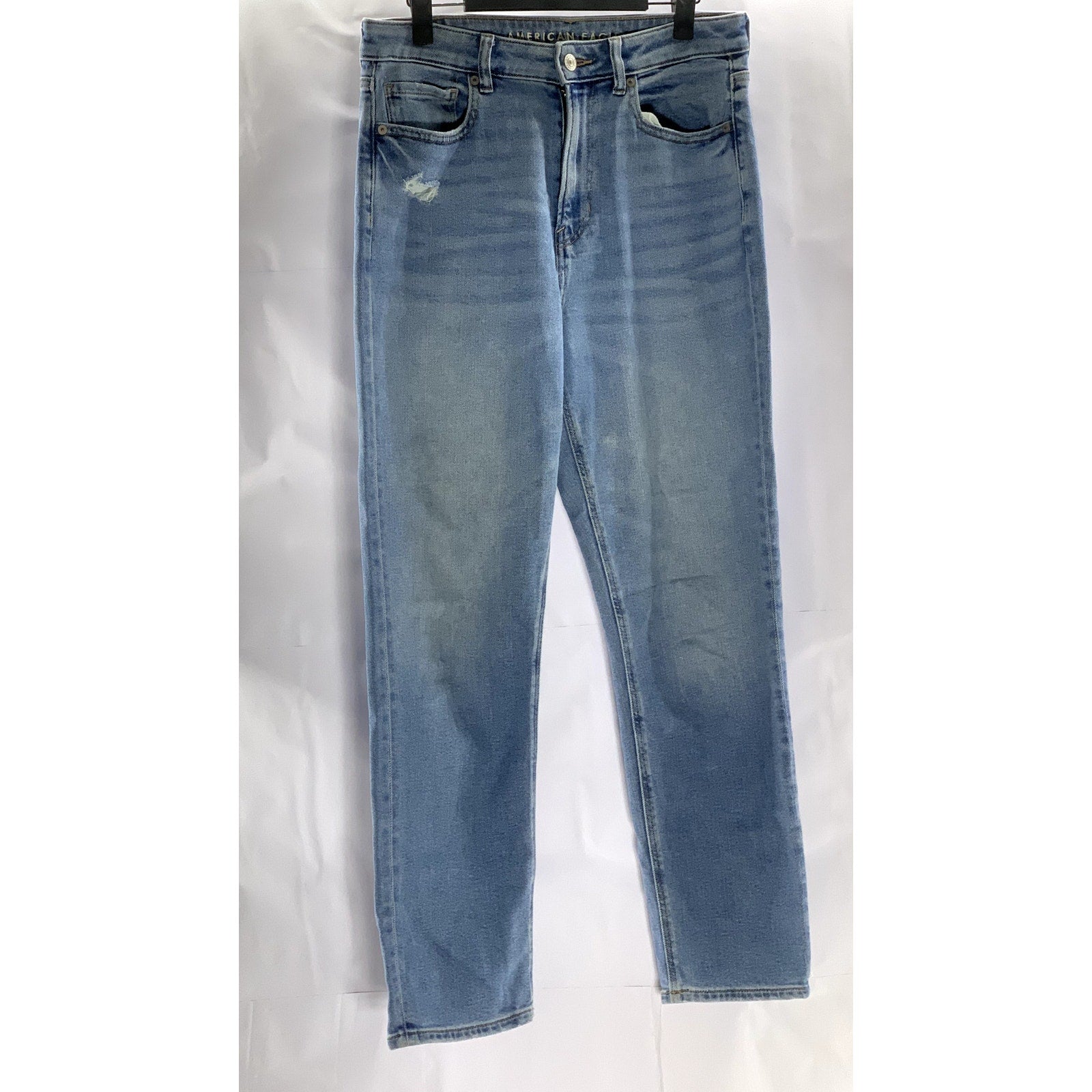 AMERICAN EAGLE Women's Light Blue Regular-Fit Slim-Fit Five-Pocket Jean SZ 8
