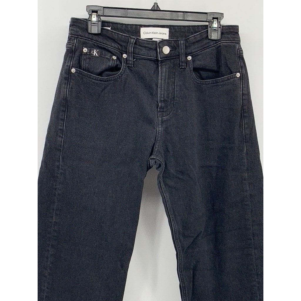 CALVIN KLEIN Men's Black Solid 90's Straight Jeans SZ 28