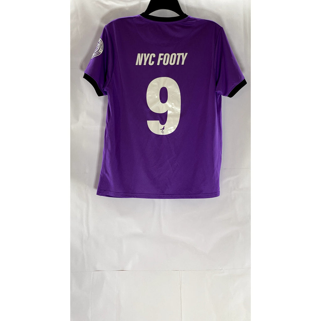 PALOMA NYC FOOTY Women's Purple/Black Custom #9 Crewneck Short Sleeve Jersey SZM