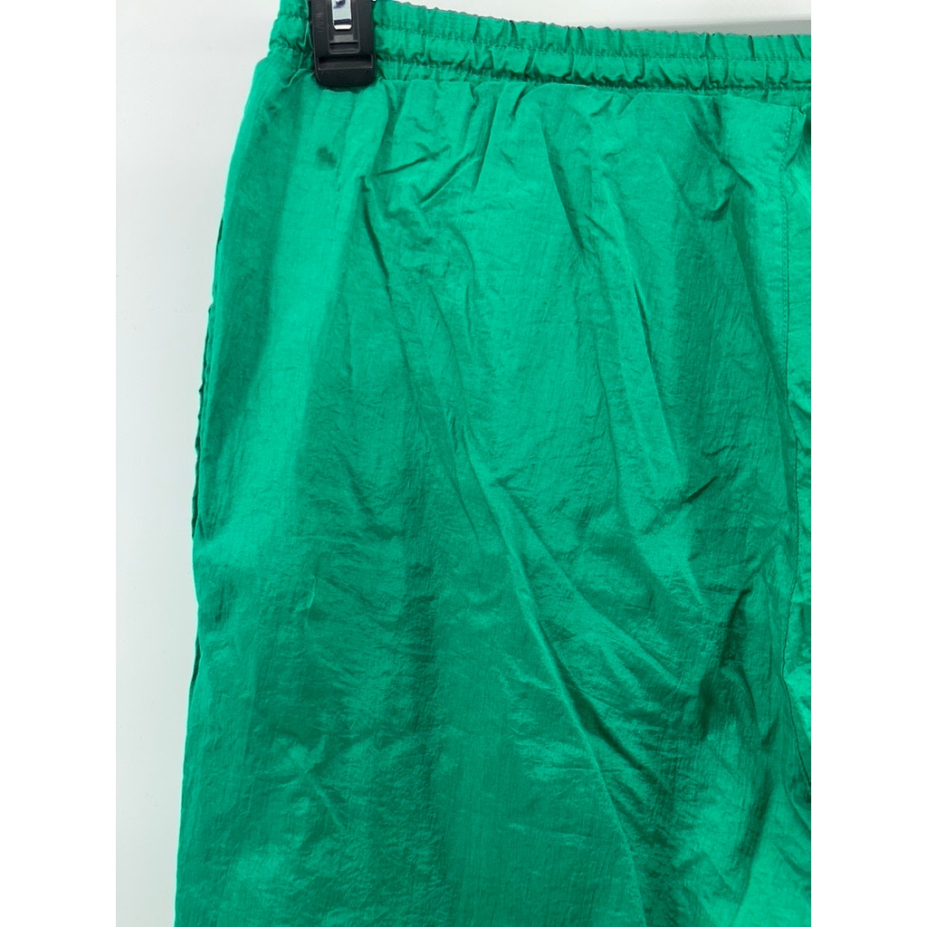 CHILI PEPPER Men's Vintage Green Nylon Drawstring Pull-On Lined Pants SZ L
