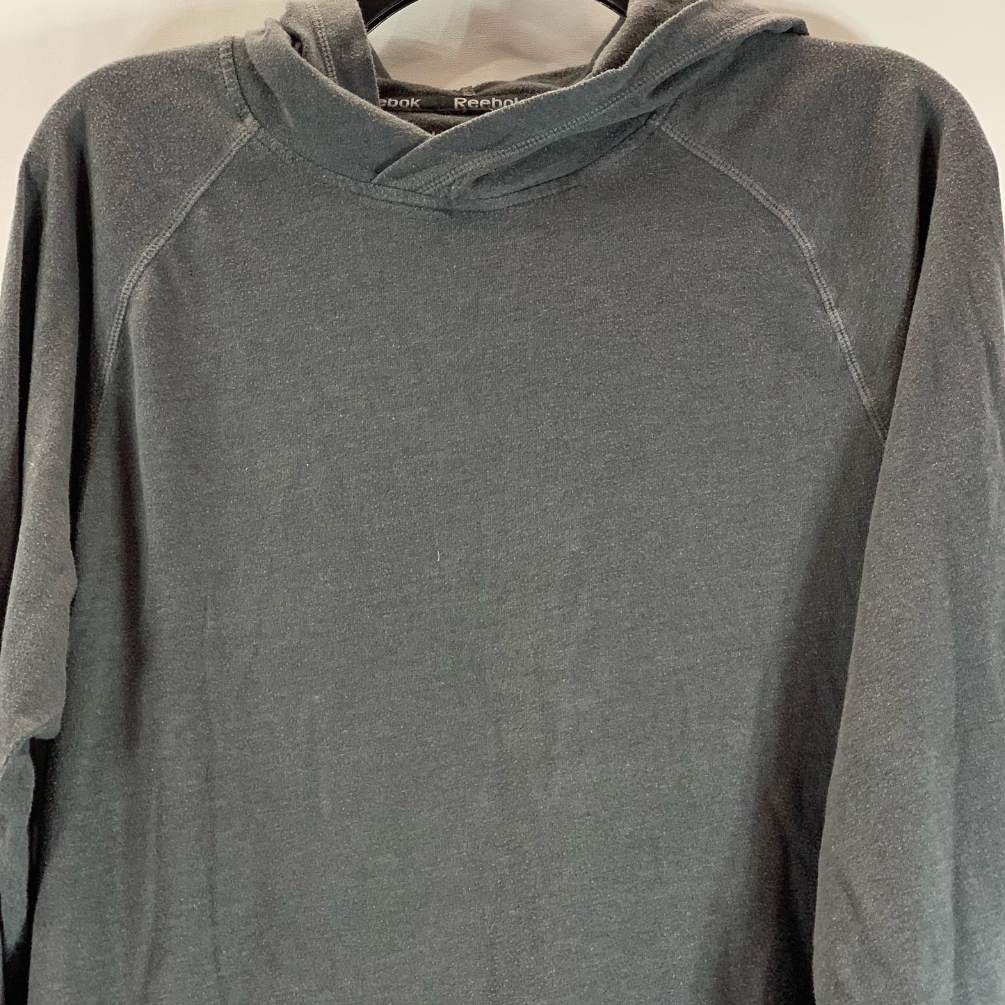 REEBOK Men's Gray Hooded Pullover Lightweight Long Sleeve Shirt SZ S