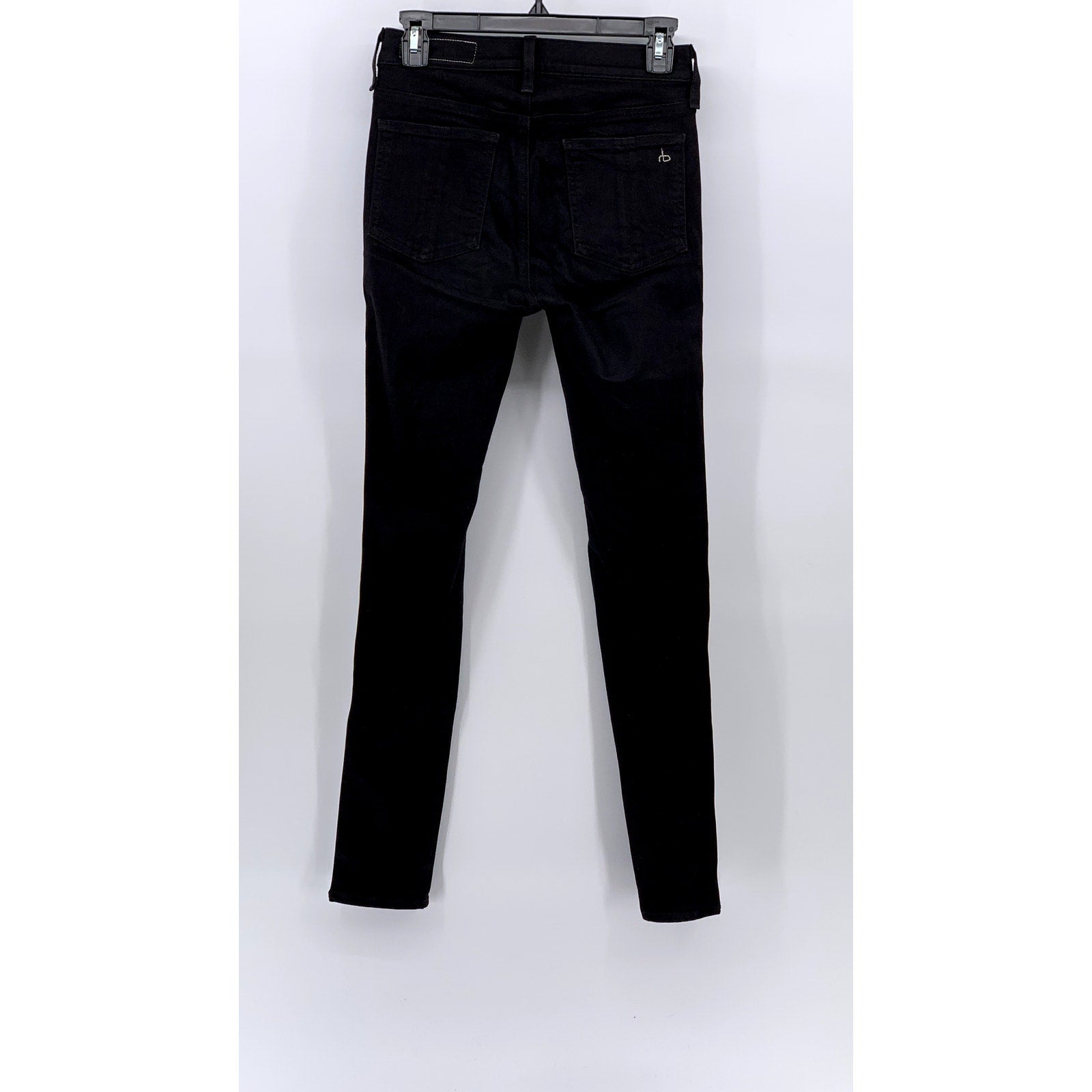 RAG & BONE/JEAN Women's Black-White Double-Stripe Slim-Leg High-Rise Jeans SZ 26