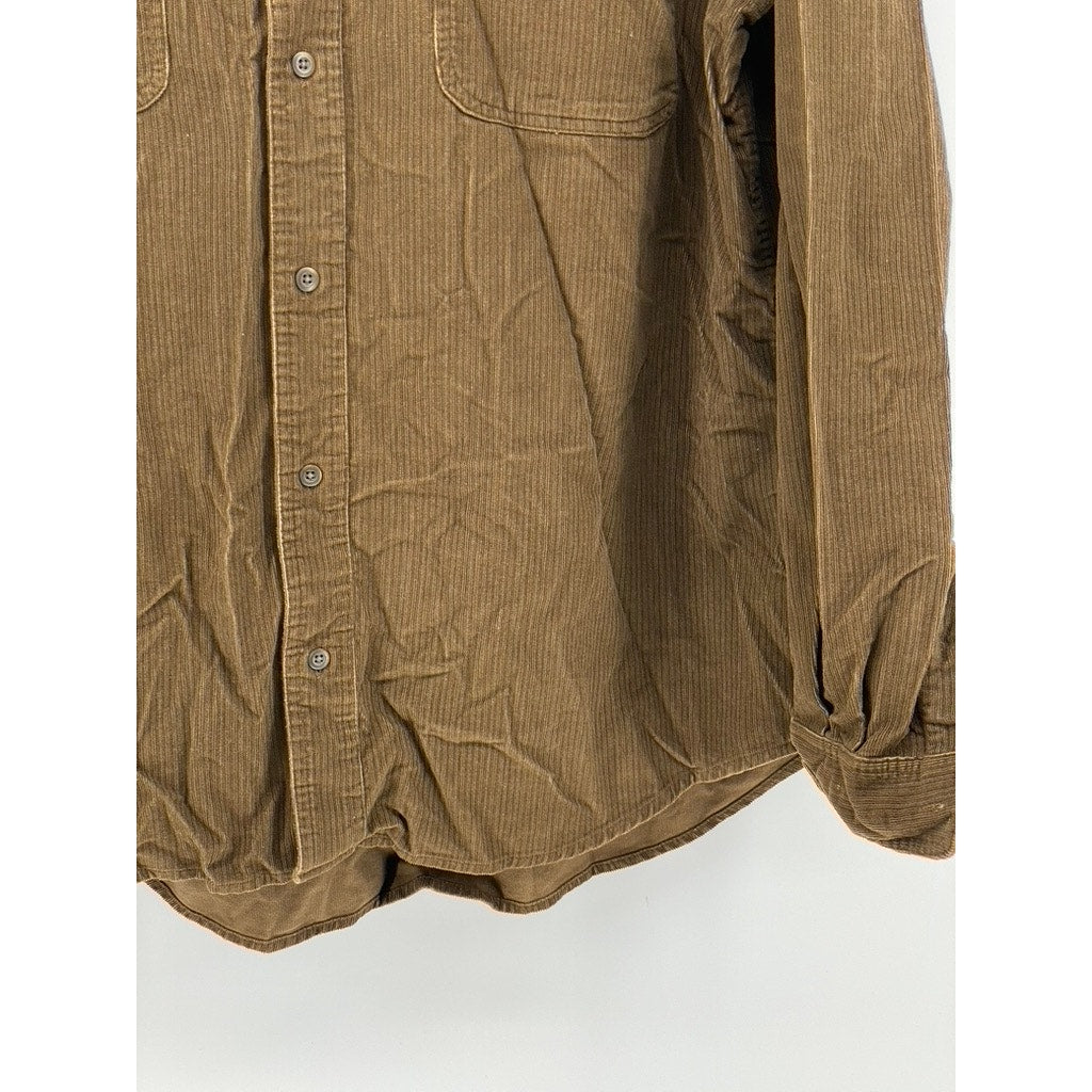 EDDIE BAUER Men's Brown Button Down SZ (L)