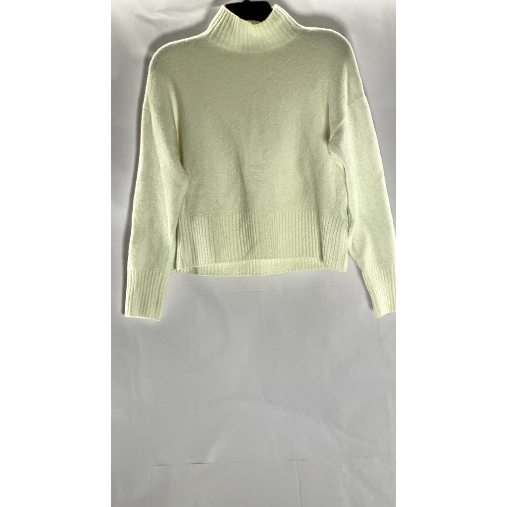 PARIS ATELIER & OTHER STORIES Women's Cream Mock-Neck Knit Sweater SZ XS
