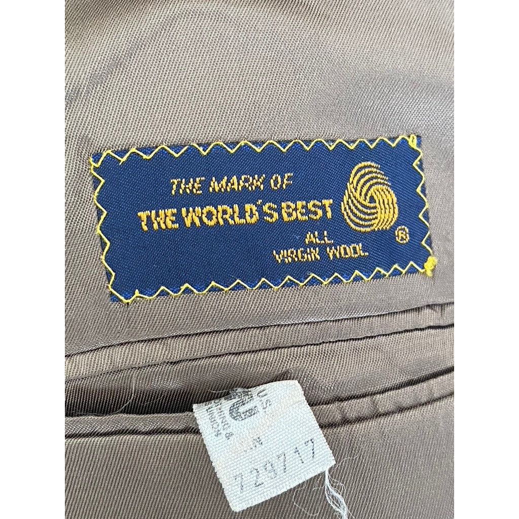 POLO UNIVERSITY CLUB BY RALPH LAUREN Men's Vintage Brown Two-Button Blazer SZ M