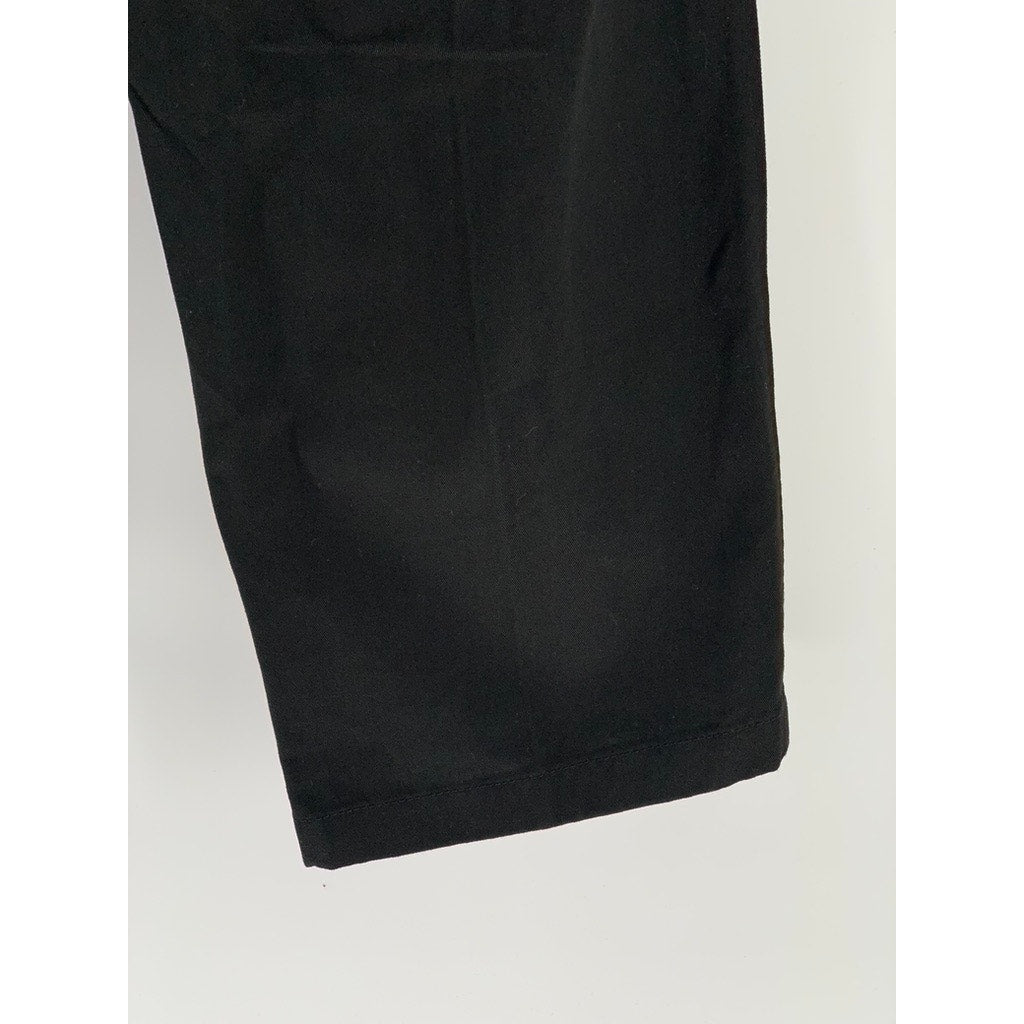 UNIQLO Men's Black Pleated Tapered Chino Pants SZ 32