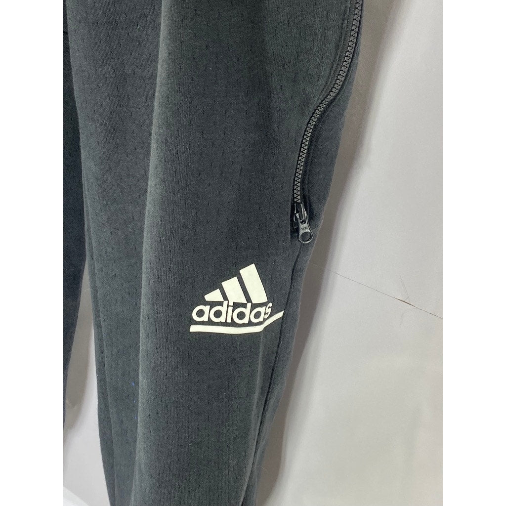 ADIDAS Women's Black Casual Z.N.E Side Zipper Cuffed Pull-On Drawstring Pant SZM