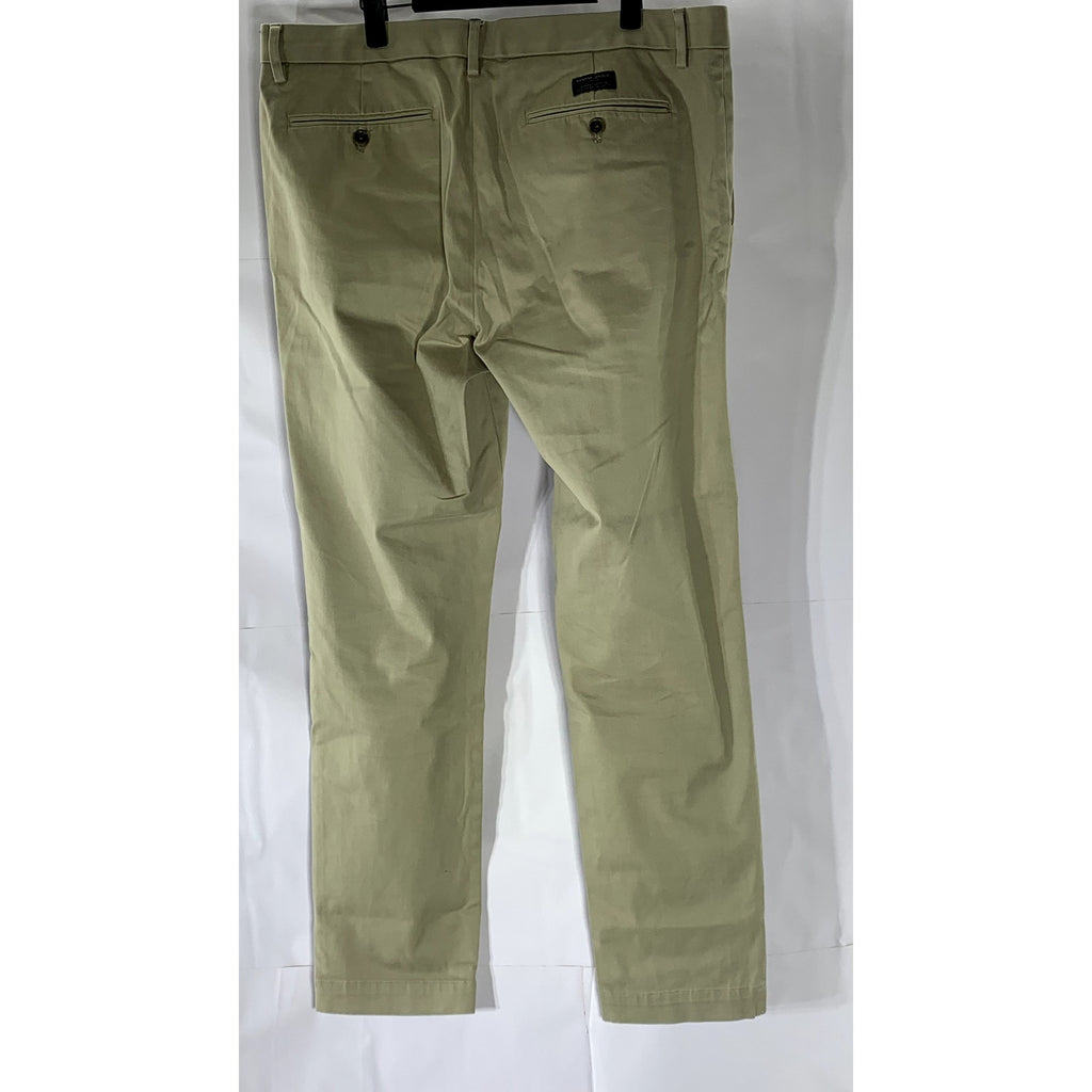 BANANA REPUBLIC Men's Tan Solid Mason Athletic Tapered Fit Chino Pants SZ 35X32