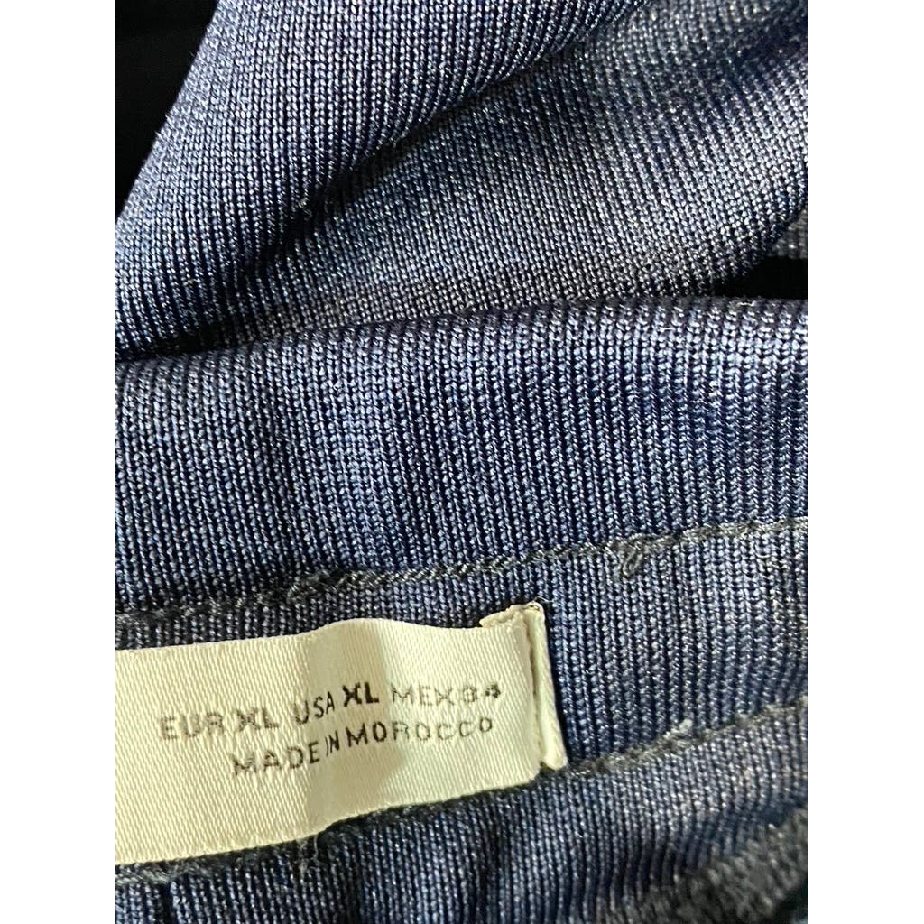 ZARA Men's Navy/White Striped Drawstring Pull-On Sweatpants SZ XL