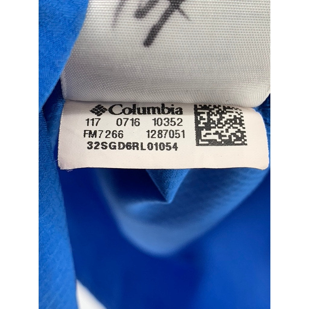 COLUMBIA Men's Royal Blue PFG Button-Up Fisherman Shirt SZ XL