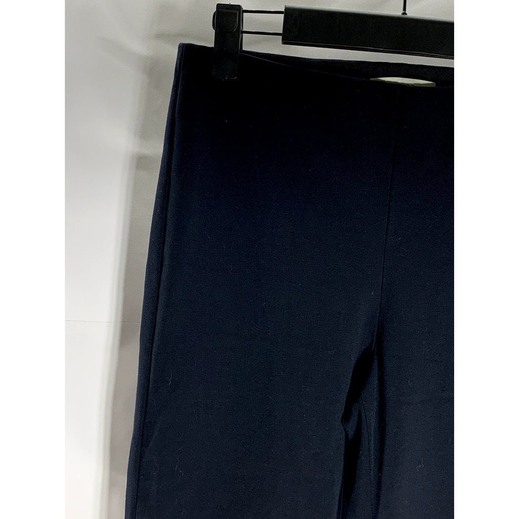 VINCE. Women's Black Solid Side-Zip Cropped Flare Pant SZ M