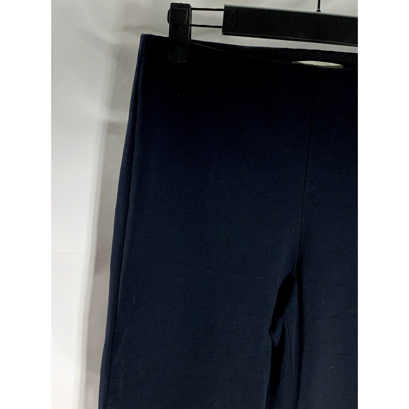 VINCE. Women's Black Solid Side-Zip Cropped Flare Pant SZ M