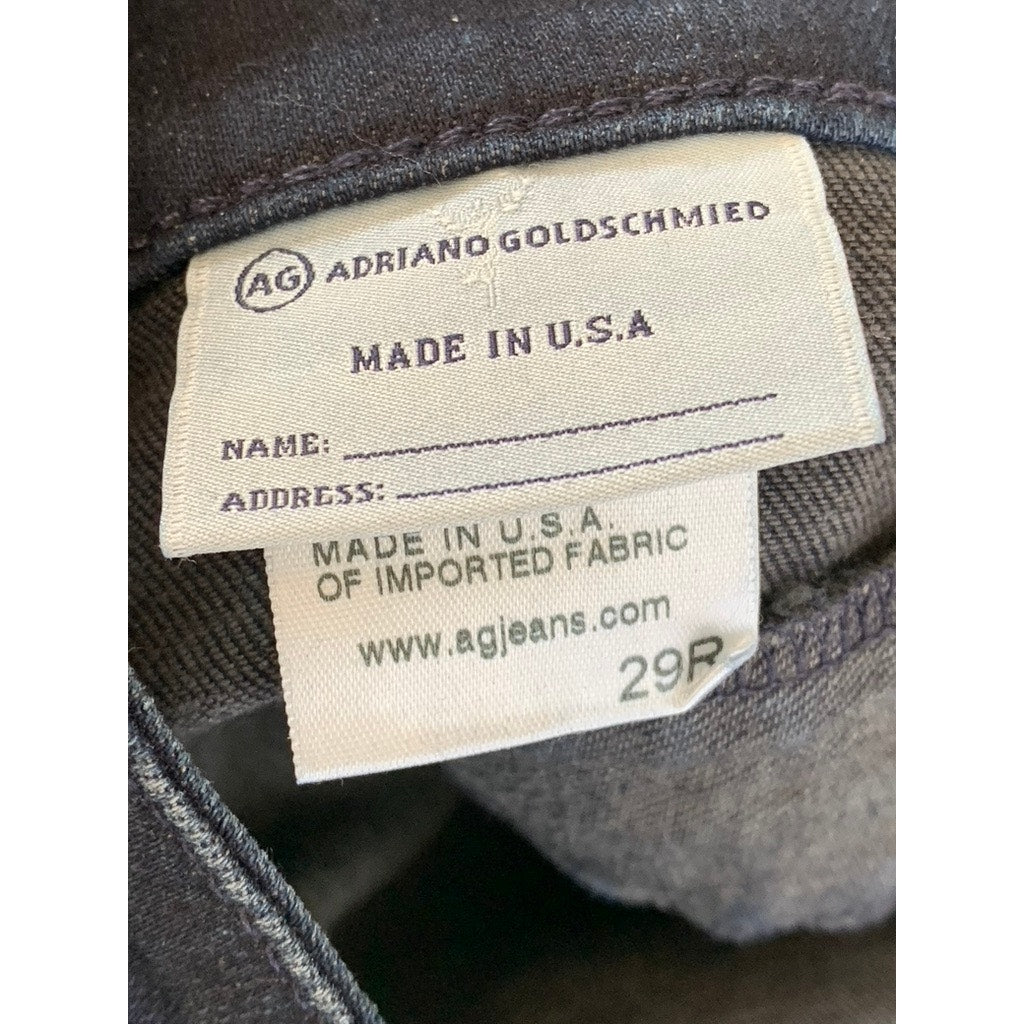 ADRIANO GOLDSCHMIED Women's Blue The Moto Zipper Hem Skinny Jean Leggings SZ 29