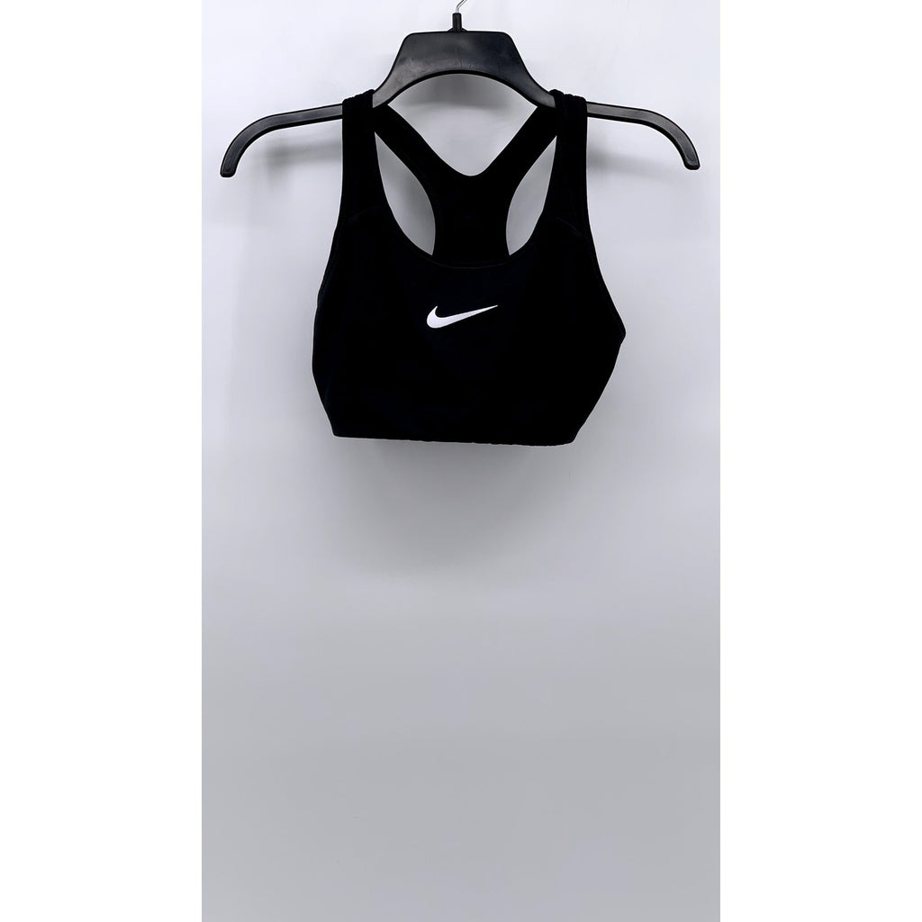 NIKE Women's Black Swoosh Racerback Sports Bra SZ S