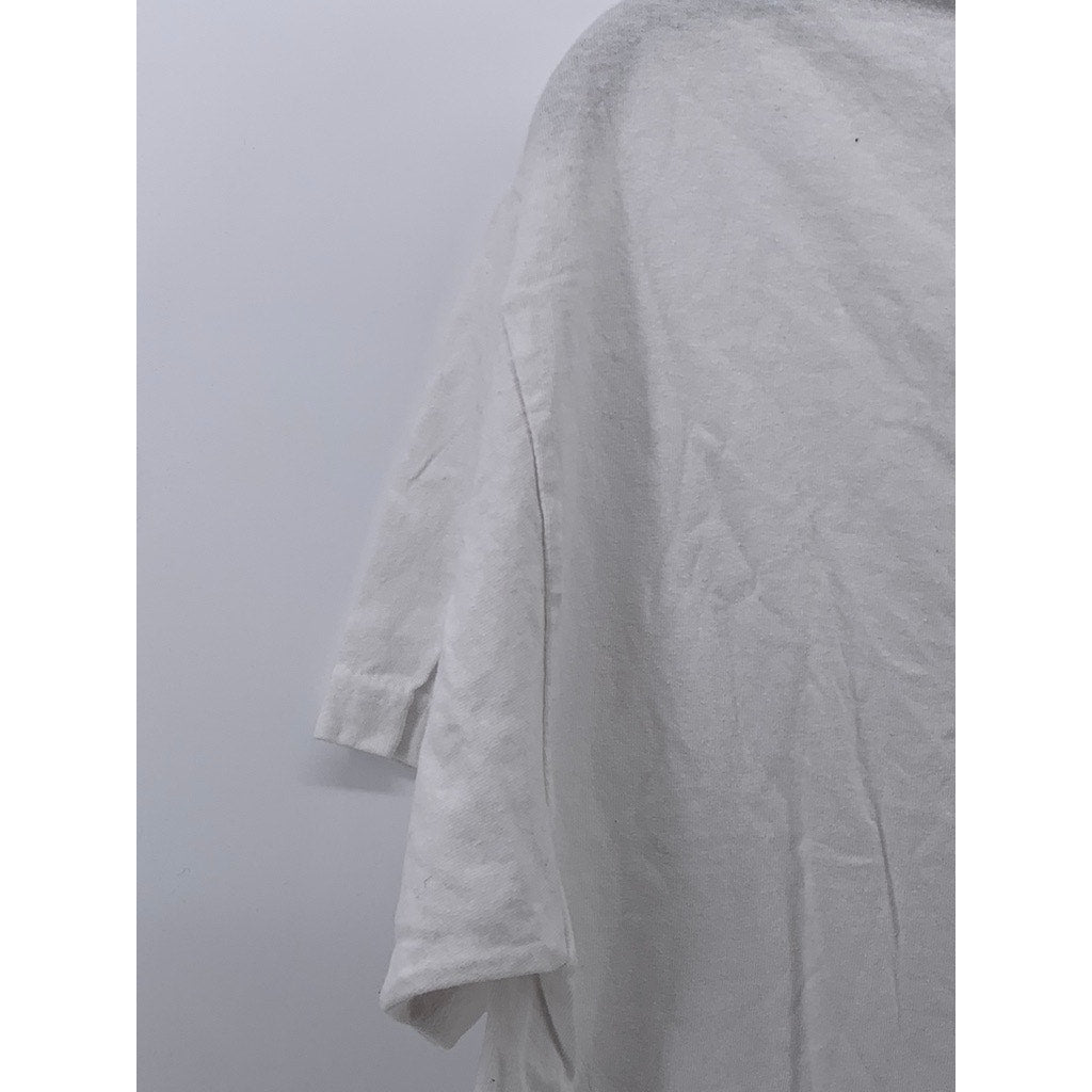 AMERICAN APPAREL Men's White Solid Crewneck Cotton Short Sleeve T-Shirt SZ L