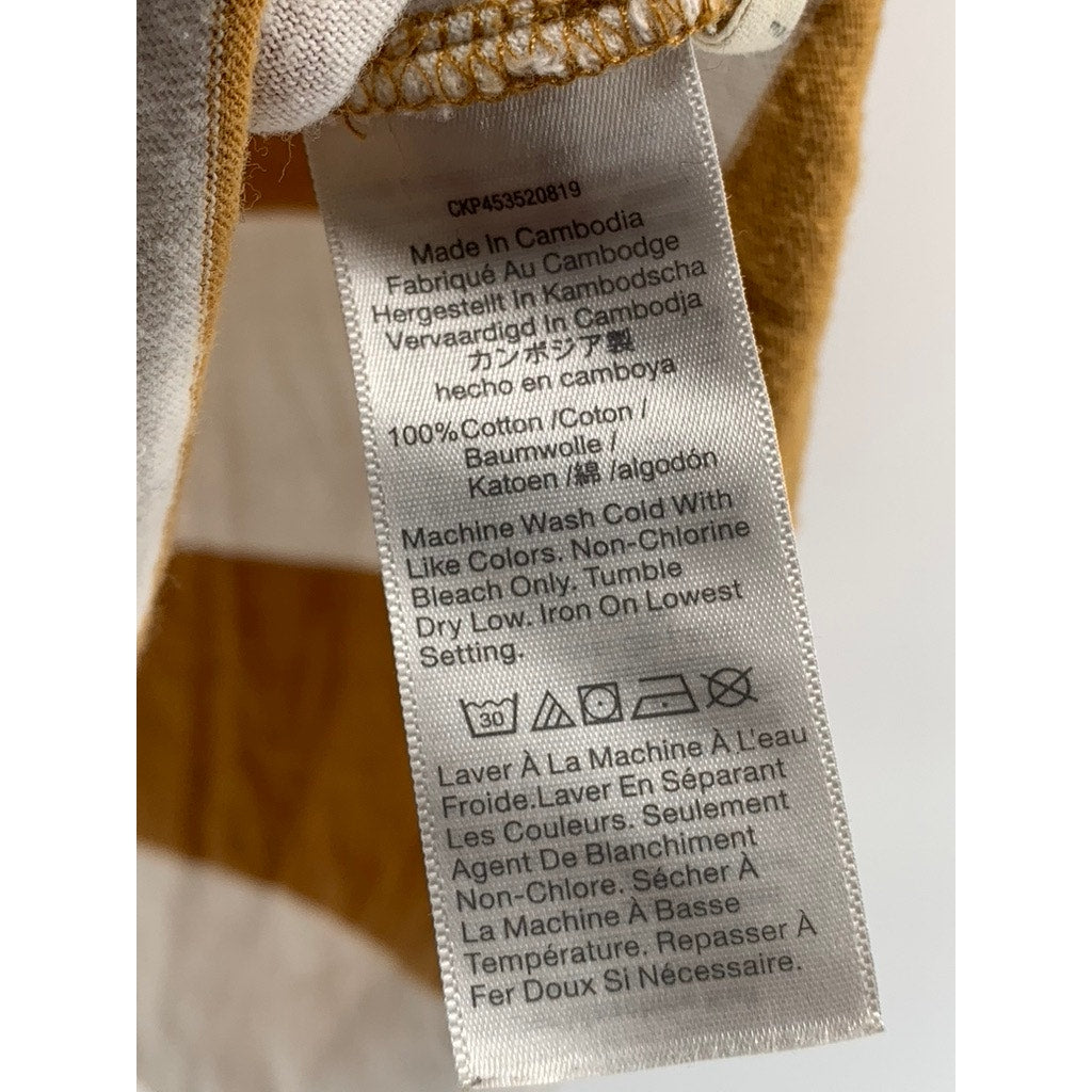MADEWELL Women's Tan-White Striped Oversized Top SZ M