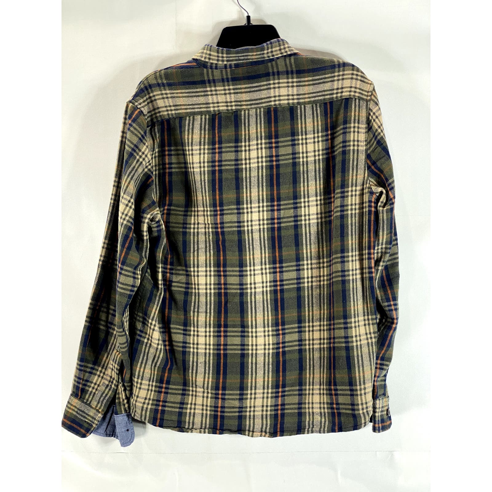 TAILOR VINTAGE Men's Green/Cream Luxe Performance Button-Up Shirt SZ M