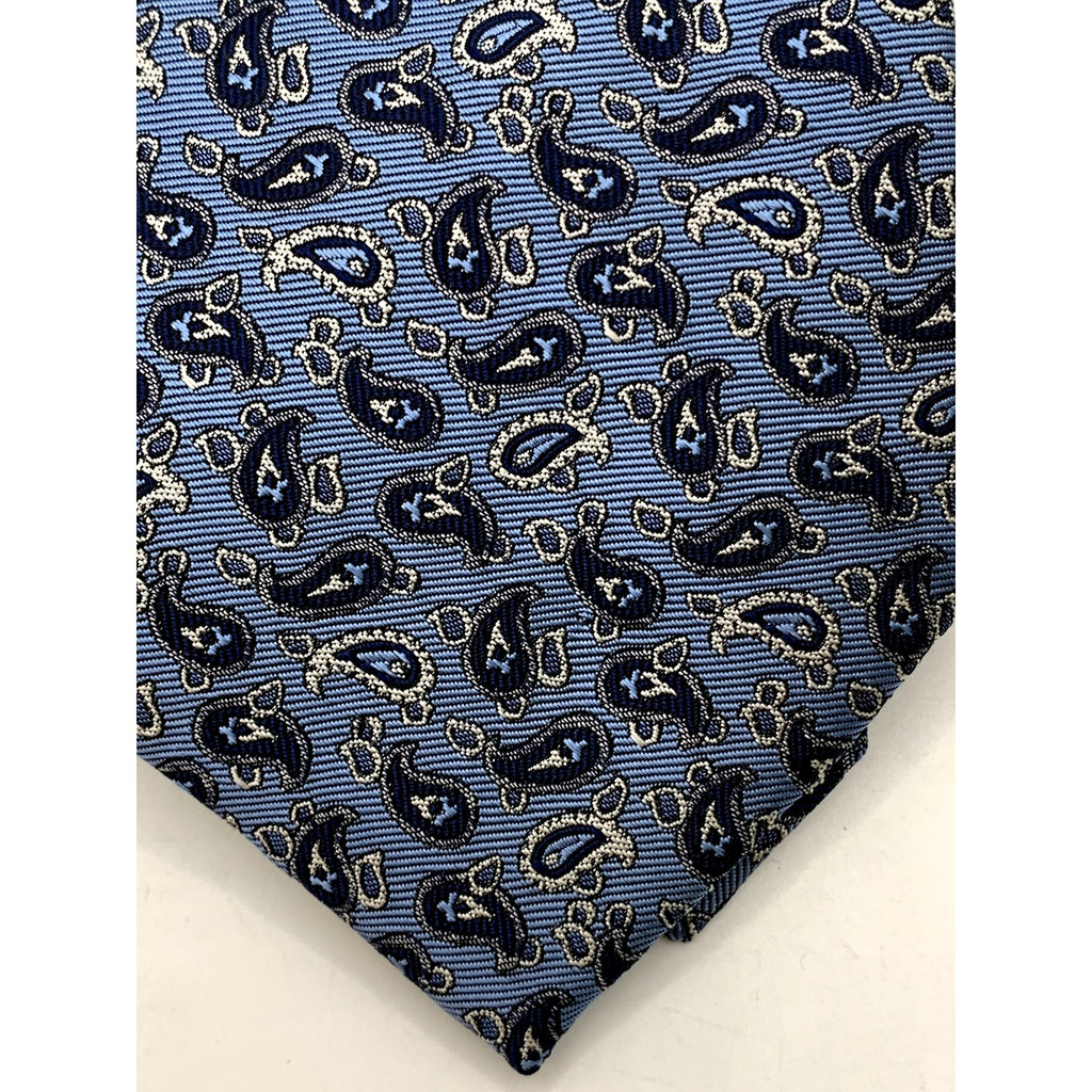 JOS. A. BANK Men's Blue Embroidered Paisley Print Tie