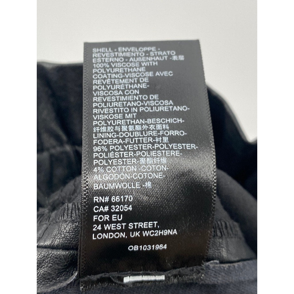 BDG URBAN OUTFITTERS Women’s Black Faux-Leather Belted Paperbag Shorts SZ XS