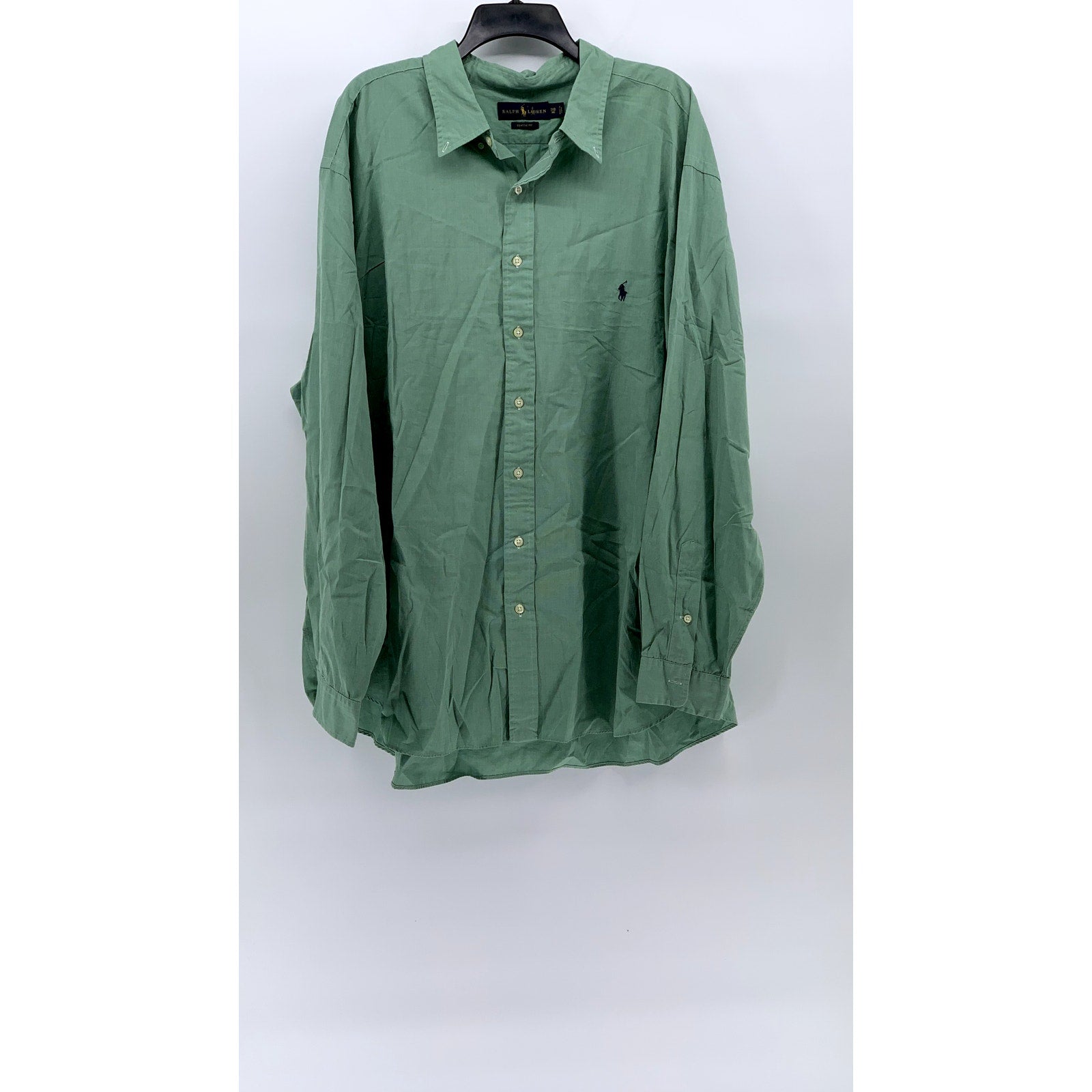 RALPH LAUREN Men's Big Green Classic-Fit Button-Up Long Sleeve Shirt SZ 3XB