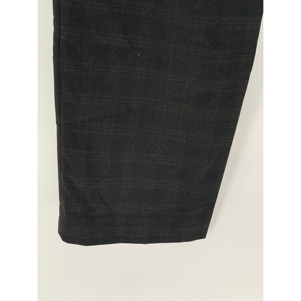 RALPH RALPH LAUREN Men's Black Windowpane Straight Leg Pant SZ 32X32