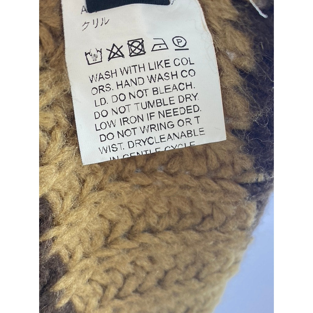 DAZY Women's Brown-Tan Crewneck Knit Long Sleeve Pullover Sweater SZ S