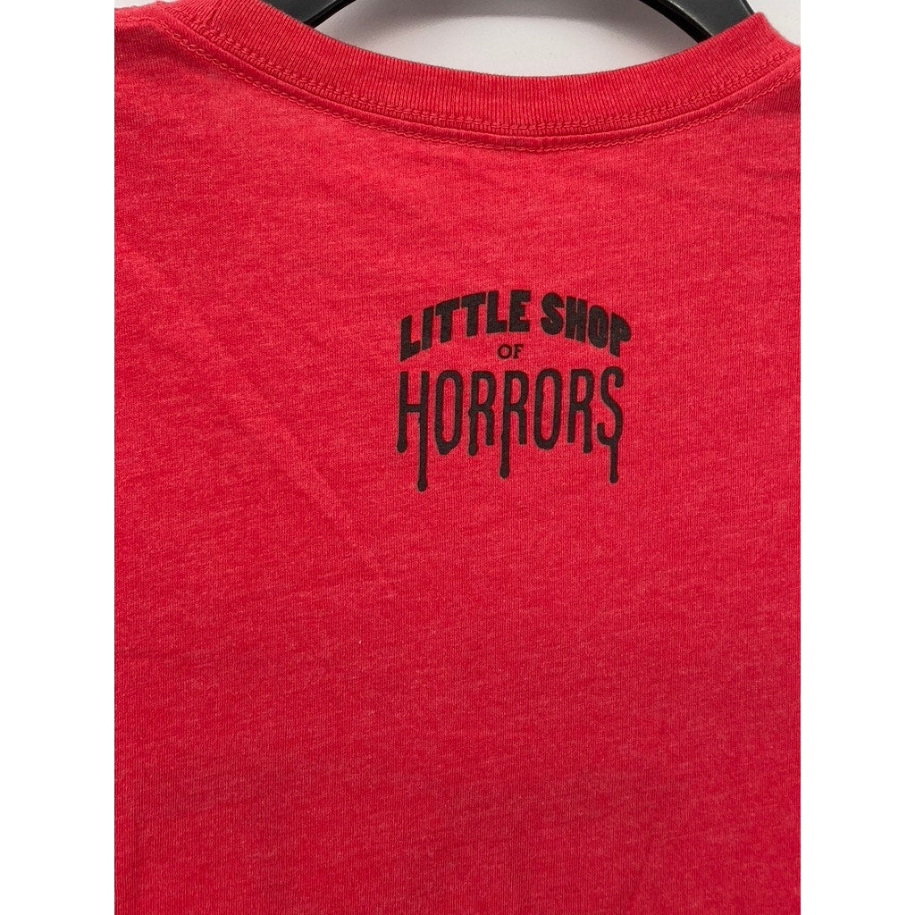 LITTLE SHOP OF HORRORS Men’s Red Seriously Seymour Glasses Graphic T-Shirt SZ L