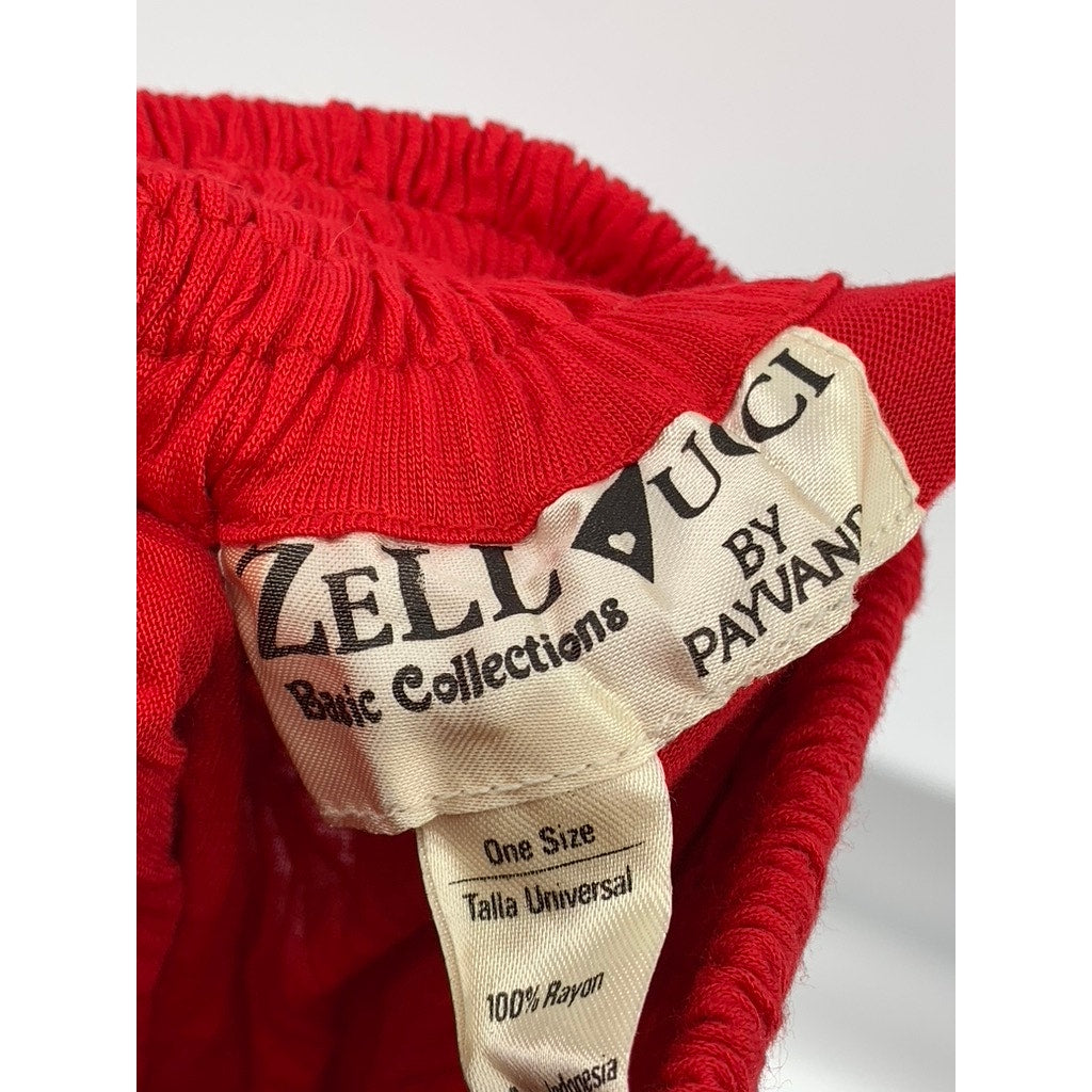 ZELLUCCI By PAYVAND Women's Red Sequin A-Line Midi Skirt SZ OS