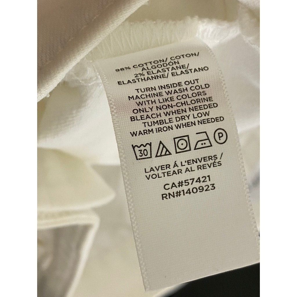 LOFT Women's White Solid Patch Pocket High-Rise Denim Shorts SZ 25