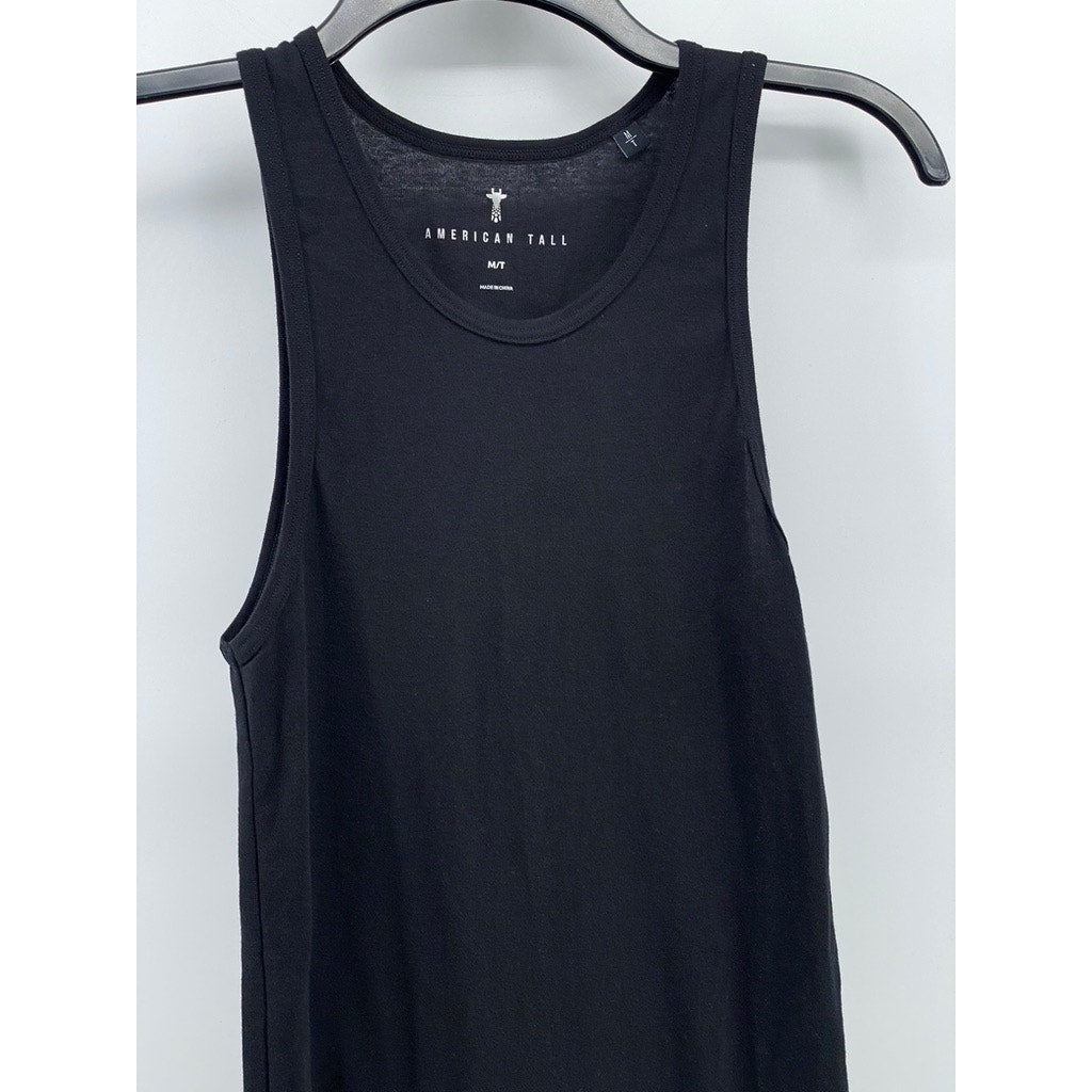 AMERICAN TALL Men's Black Soft-Knit Crewneck Sleeveless Tank SZ M/T