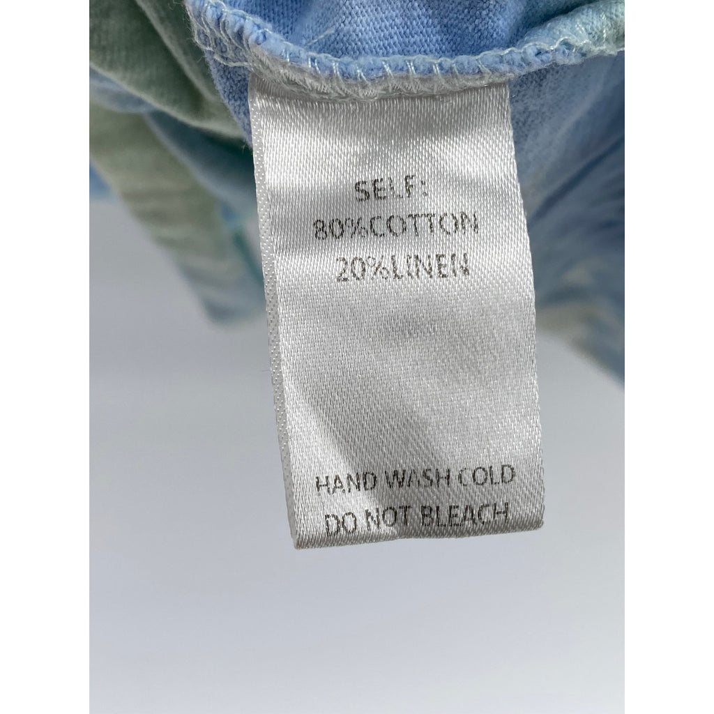 EASEL Women's Blue-Green Tie-Dye Long Sleeve Boatneck Top SZ 3X