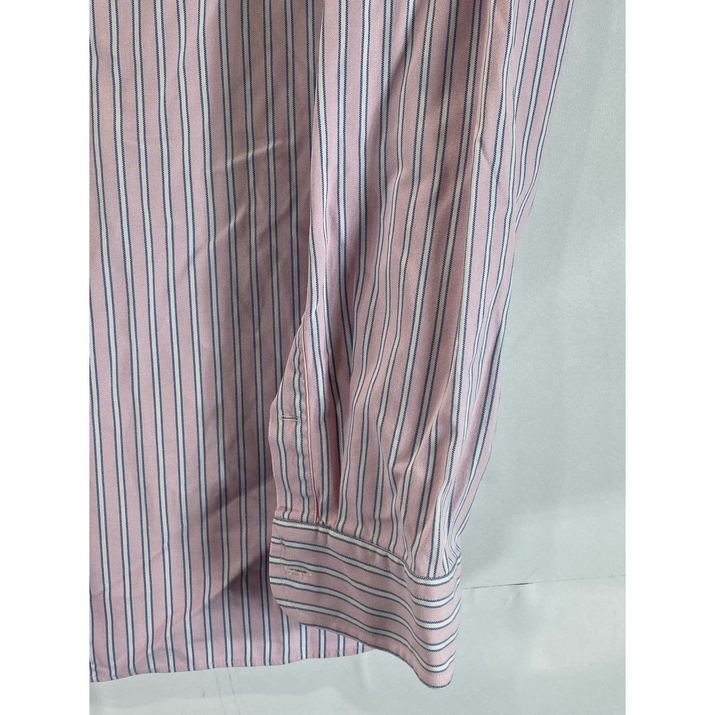 J. CREW Men's Pink/Blue Striped Vintage Oxford Button-Up Long Sleeve Shirt SZ S