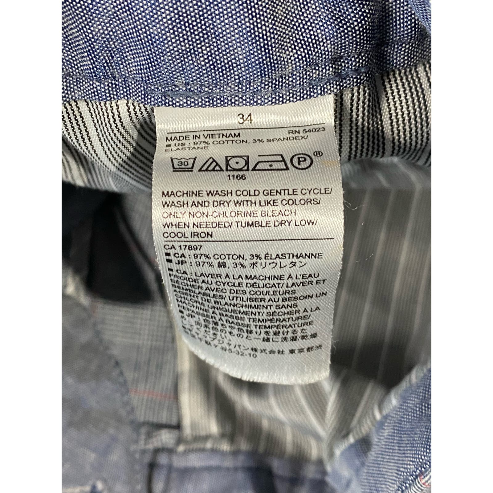 BANANA REPUBLIC Men's Blue Plaid Aiden Club Short SZ 34