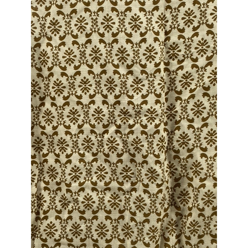 UNBRANDED Women's Tan Printed Tie-Front Sleeveless Top SZ M