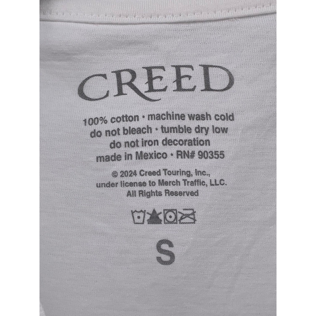 CREED Men's White Crewneck Short Sleeve T-Shirt SZ S