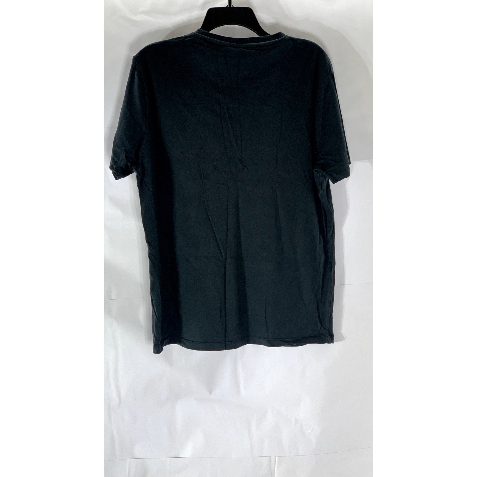 THE ROADSTER LIFE CO. Men's Black Solid Casual Crewneck Short Sleeve T-Shirt SZL