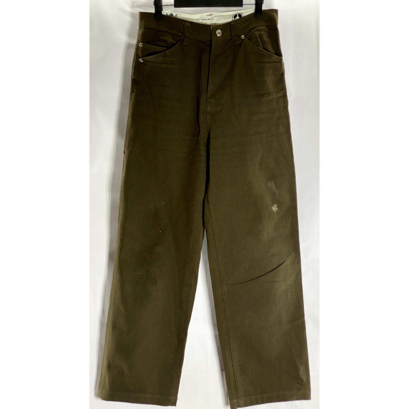 ABOYISAGUN Men's Brown Five-Pocket Straight-Leg Denim Jeans SZ 30