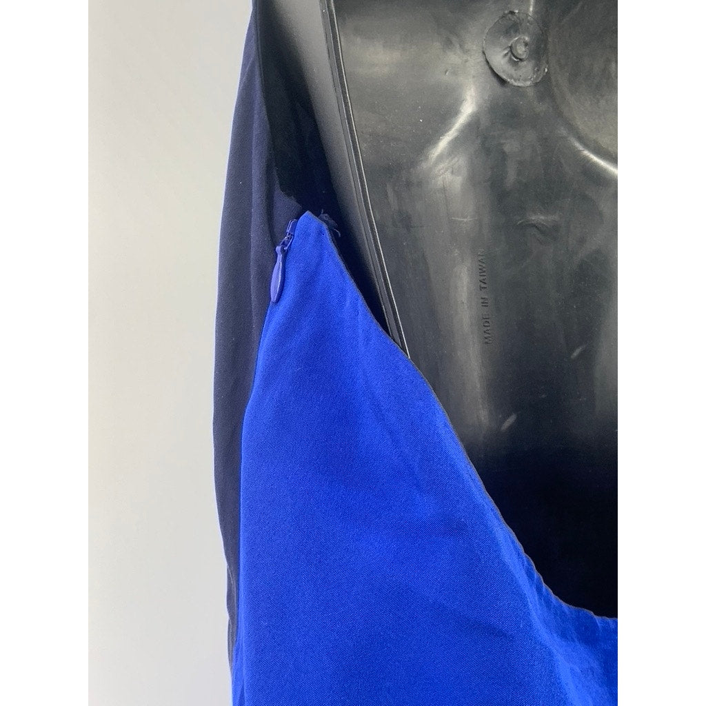 DIANE VON FURSTENBERG Women's Royal Blue V-Neck Sleeveless Halter Jumpsuit SZ 10