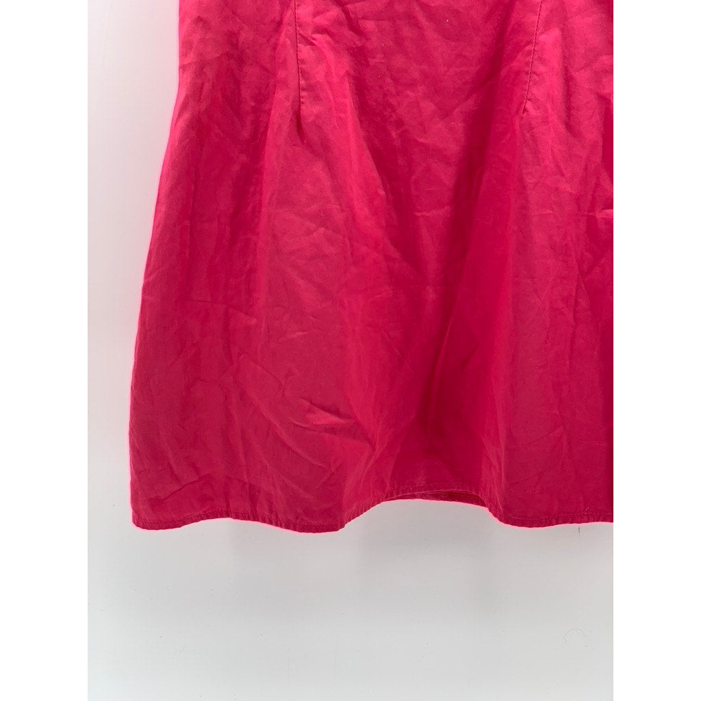 BEGINNING BOUTIQUE Women's Pink Deep V-Neck Short Sleeve A-Line Mini Dress SZ S