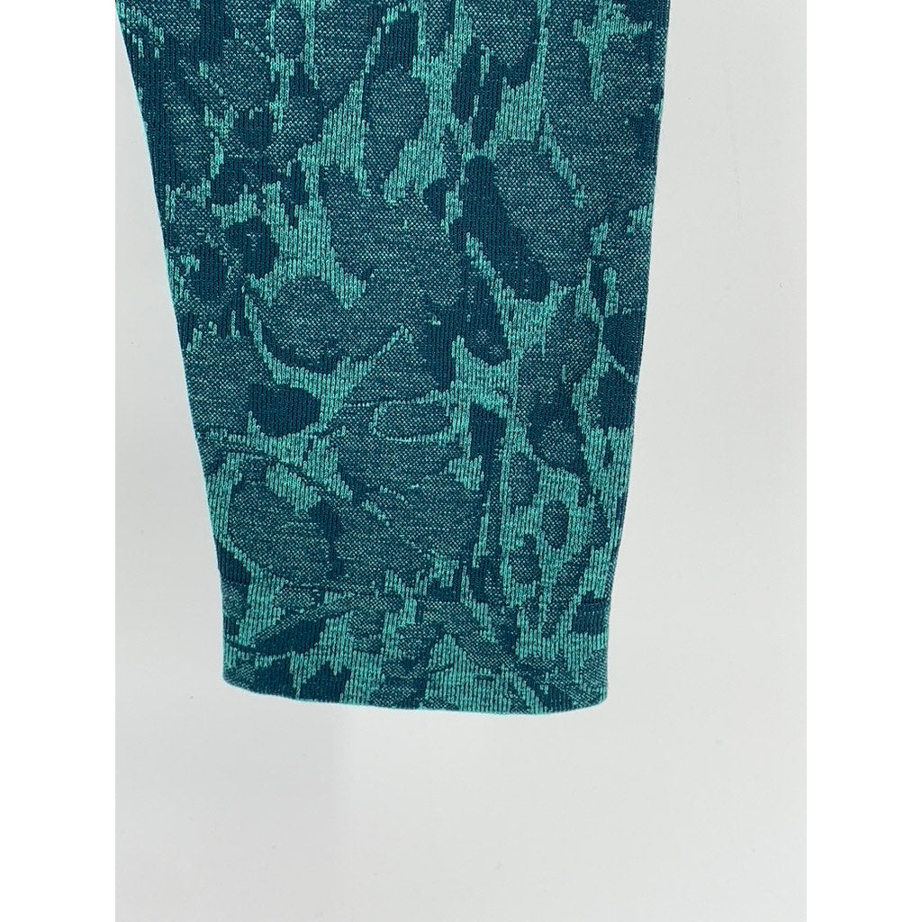 GYMSHARK Women's Green Printed High Rise Leggings SZ XS