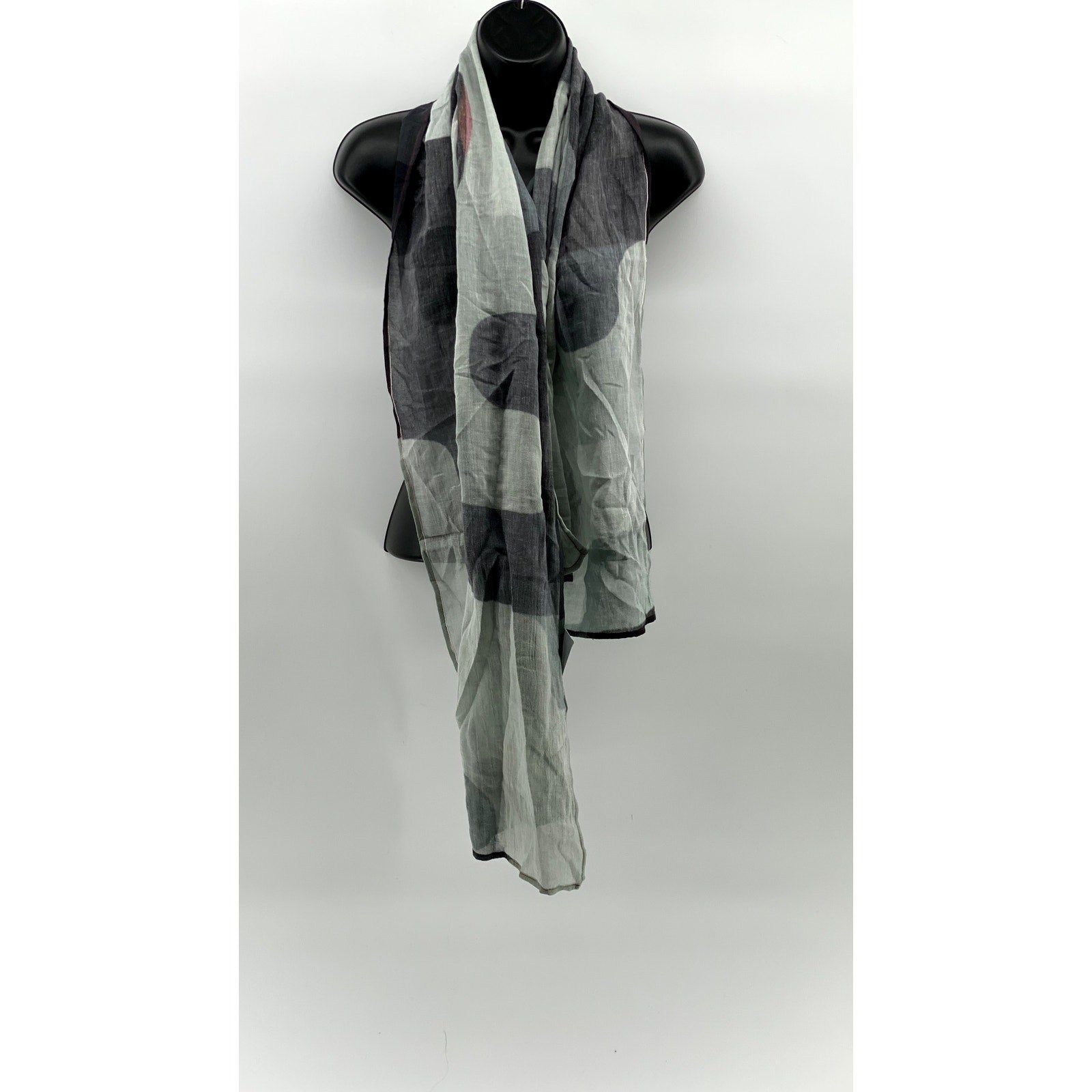 SAWIDJI Women's Blue Printed Lightweight Wrap Scarf SZ OS