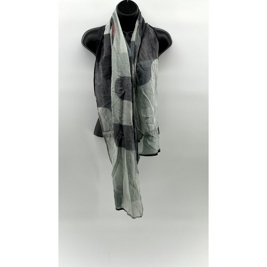 SAWIDJI Women's Blue Printed Lightweight Wrap Scarf SZ OS