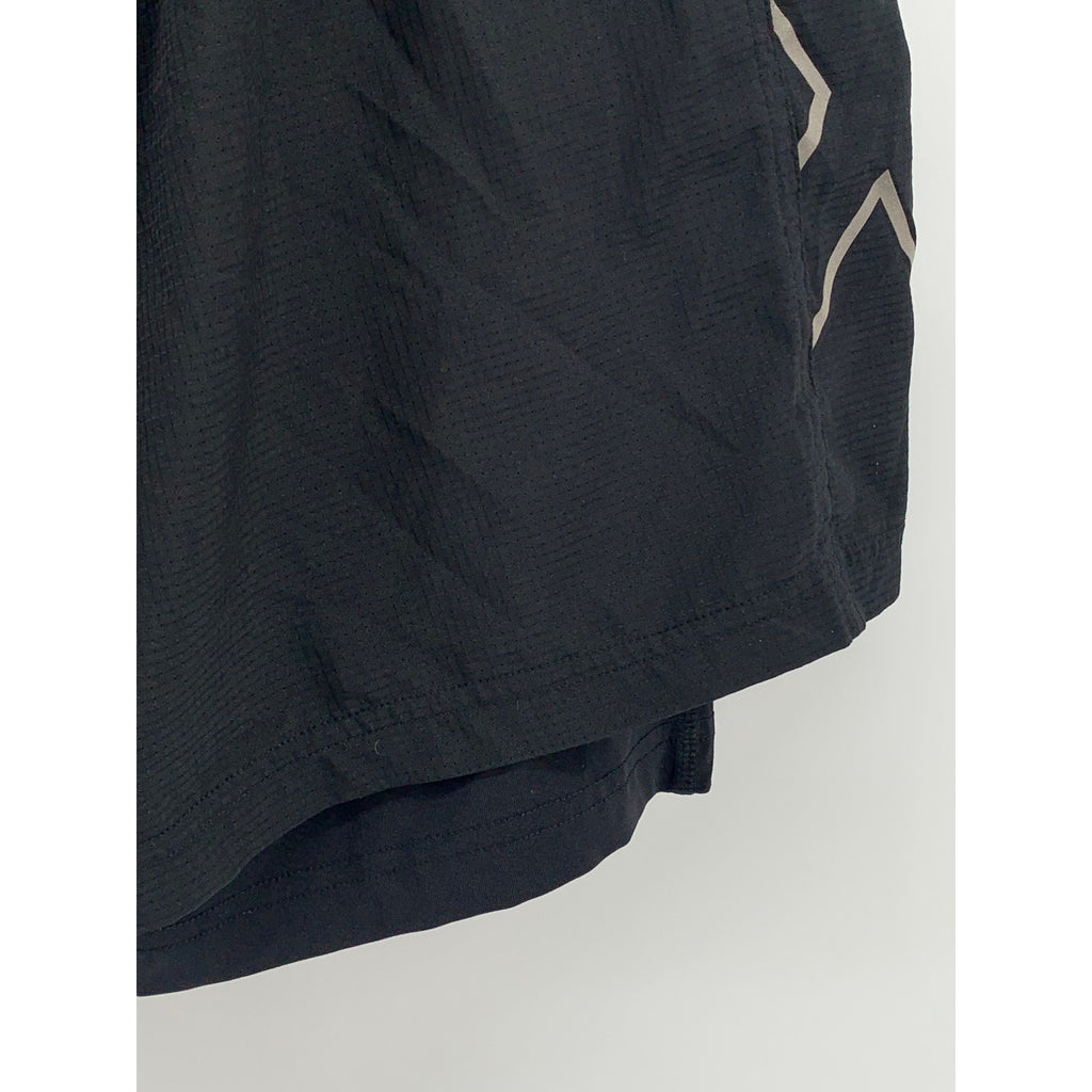 2XU Men's Black 2-IN-1 Compression Running Drawstring Pull-On Shorts SZ L