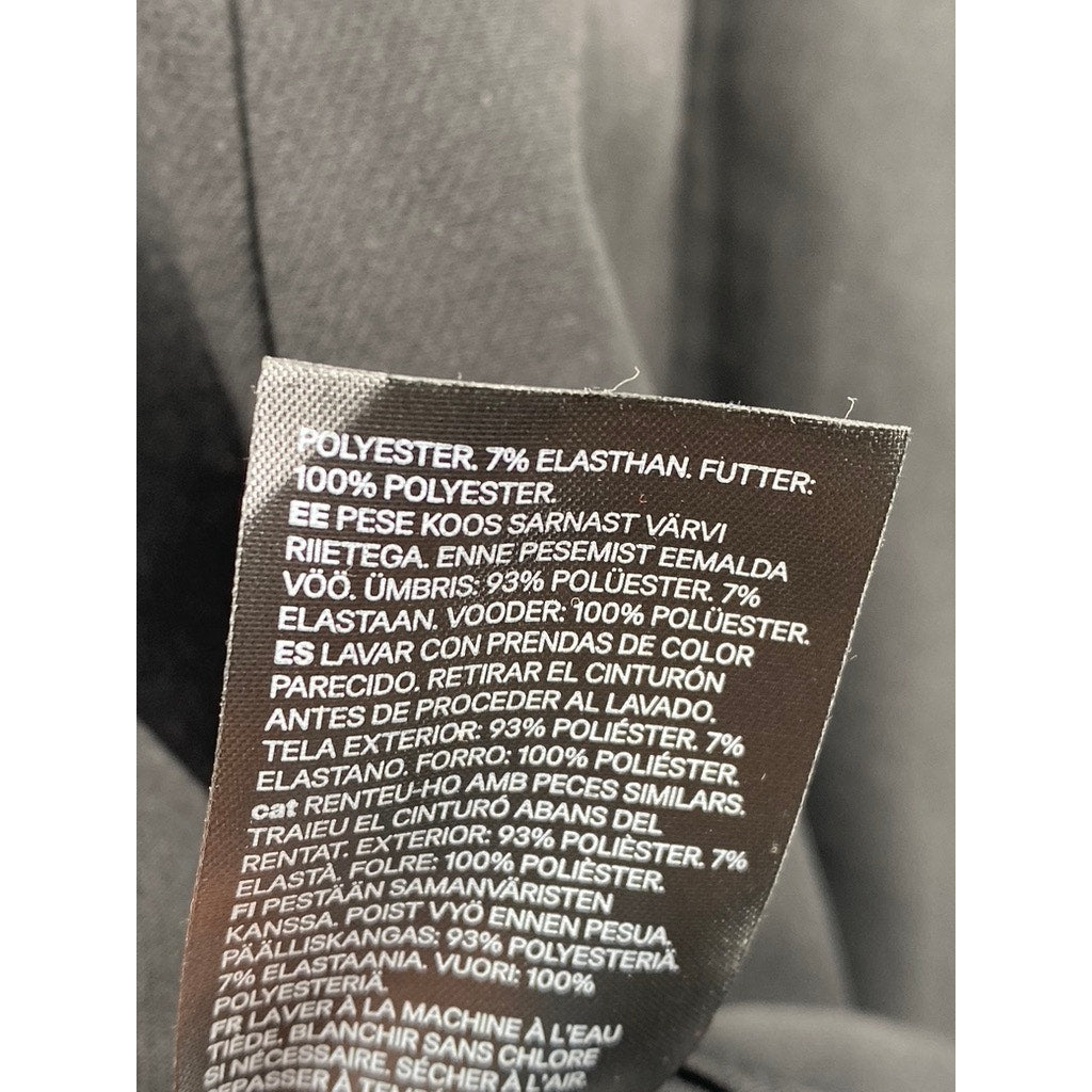 H&M Women's Black Crewneck Short Flutter Sleeves Sheath Knee Length Dress SZ S